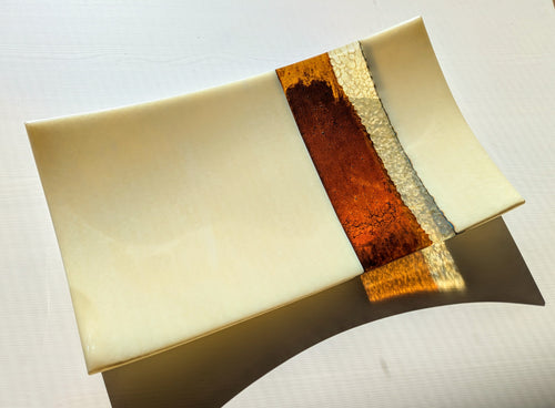 Red Banks - Glass tray - Christine Byrne
