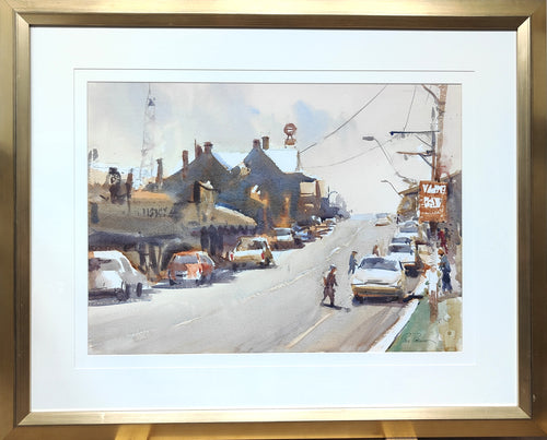 Main Street Rutherglen, Victoria - watercolour - Ross Paterson