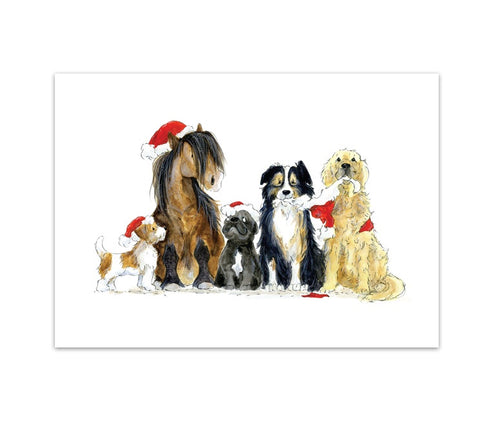 Christmas Card - Santa paws - Mandy Foot