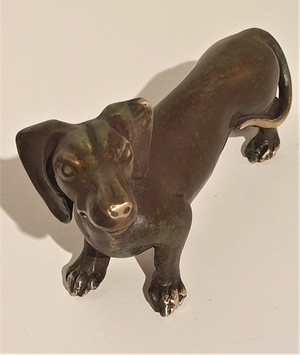 Bronze sculpture -Sausage Dog (Medium) -26/50 -  Silvio Apponyi