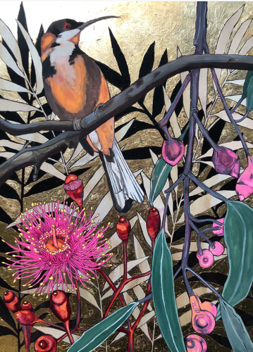 Organic Cotton Tea Towel - Mr Spinebill - Katie Sandison