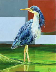 Staying Alert- Acrylic on wooden panel - Evelynne Richardson