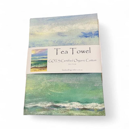 Organic cotton tea towel - Port Willunga