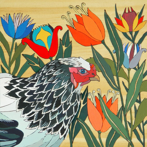 Limited Edition Print - White Curious Chook - Irina Nazarova