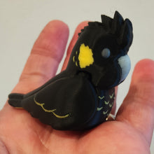 Load image into Gallery viewer, Articulated 3D printed Yellow Tailed Black Cockatoo