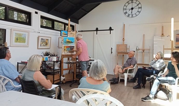 Thursday morning art classes 2026 with Trevor Newman -29 January - 26 February ; 10am -1pm