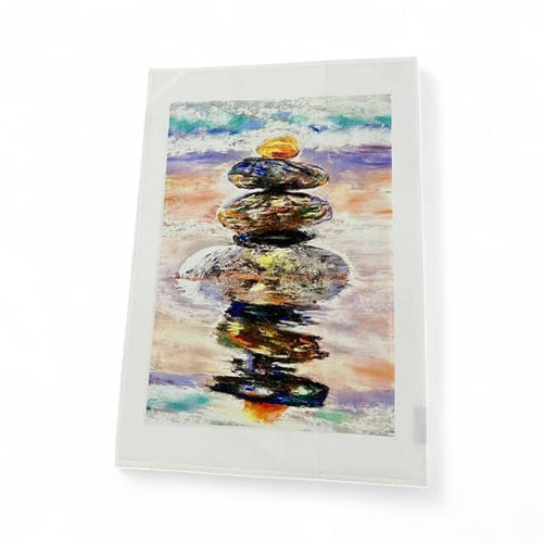Organic cotton tea towel - Balancing Rocks