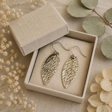 Load image into Gallery viewer, Woodland Texture Sterling Silver Earrings - Silver Rose Jewellery