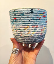 Load image into Gallery viewer, Rope and Fabric Basket - Blue- Erica McNicol