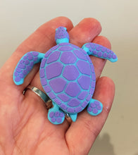 Load image into Gallery viewer, Articulated 3D printed Turtle - Blue and Purple