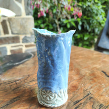 Load image into Gallery viewer, Cylinder Vase – Blue/Green Porcelain - Tatty K
