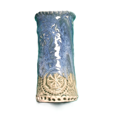 Cylinder Vase – Blue/Green Porcelain - Tatty K