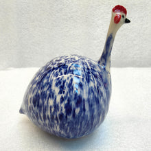 Load image into Gallery viewer, Stoneware Guinea Fowl - Dk blue and white - Medium - Marjorie Molyneux