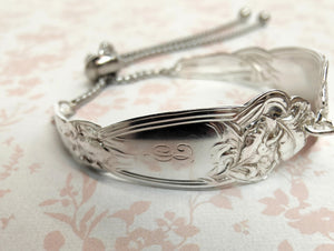 1907 Alvin Fleur de Lis spoon bracelet - Silver Rose Jewellery