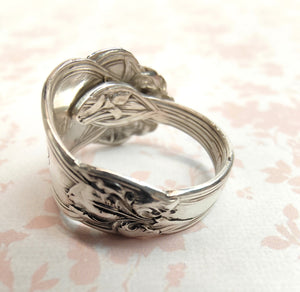 the inside of a silver ring