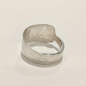 German Sterling Silver spoon ring (dated 1890)