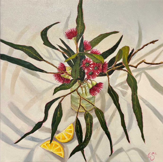 Pink gum in glass - Oil on canvas - Emma Swift Kirkman