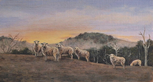 Baa Ram Brukunga - Oil on card - Julianne Caville