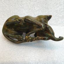 Load image into Gallery viewer, Bronze miniature by Silvio Apponyi - Cat grooming kitten