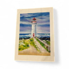 Load image into Gallery viewer, Organic cotton tea towel - Lighthouse