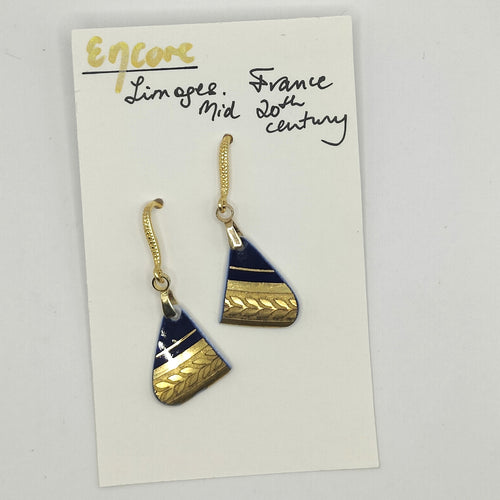 Vintage Porcelain Earrings - Limoges - Dianne Averis