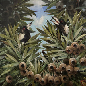 Magpie Study 2 - Oil and enamel paint - Lisa Losada