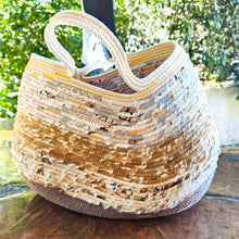 Load image into Gallery viewer, Rope and fabric carry basket - Medium - Erica McNicol