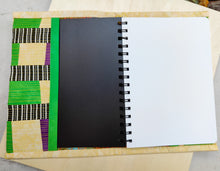 Load image into Gallery viewer, Stitched Journal Cover with A5 note book - multi coloured