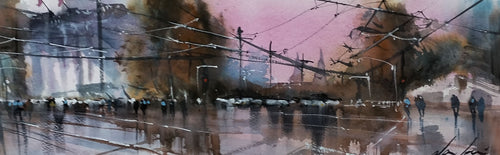 North Terrace -watercolour - Alan Ramachandran