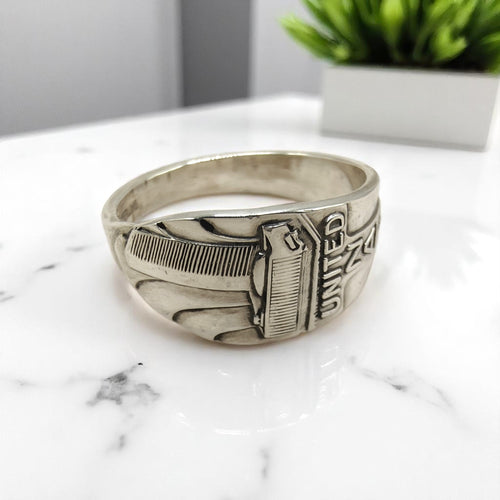 United Nations Spoon Ring - size U - Silver Rose Jewellery
