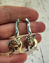 Load image into Gallery viewer, Sterling Silver Articulated Possum Earrings – Rob Morrison