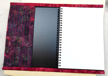 Load image into Gallery viewer, Stitched Journal Cover with A5 note book - Red triangle applique
