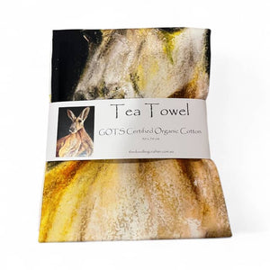 Organic cotton tea towel - Kangaroo