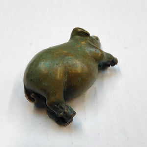 Pig Snoozing- bronze miniature by Silvio Apponyi