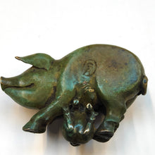 Load image into Gallery viewer, Sow and Piglet- bronze miniature by Silvio Apponyi