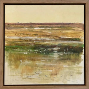 Summer Wetlands - Gouache on Clay Board - Rod Bax