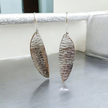 Load image into Gallery viewer, Sterling Silver Spoon Bowl Earrings – Handcrafted &amp; Textured
