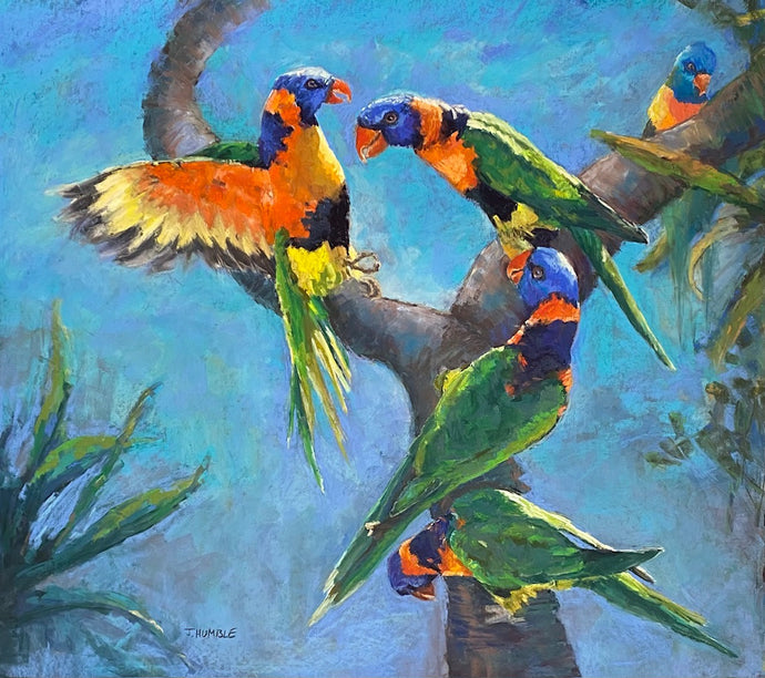 The Prized Perch - soft pastel - Janette Humble