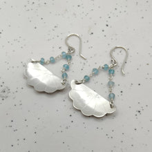 Load image into Gallery viewer, Japanese Iced Tea Spoon Earrings with Topaz Beads - Sterling Silver - Silver Rose Jewellery