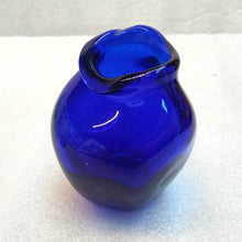 Load image into Gallery viewer, Quirky glass vase - cobalt blue - Marjorie Molyneux