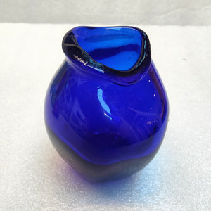 Quirky glass vase - cobalt blue - Marjorie Molyneux