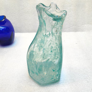Quirky glass vase - bottle shape - Marjorie Molyneux
