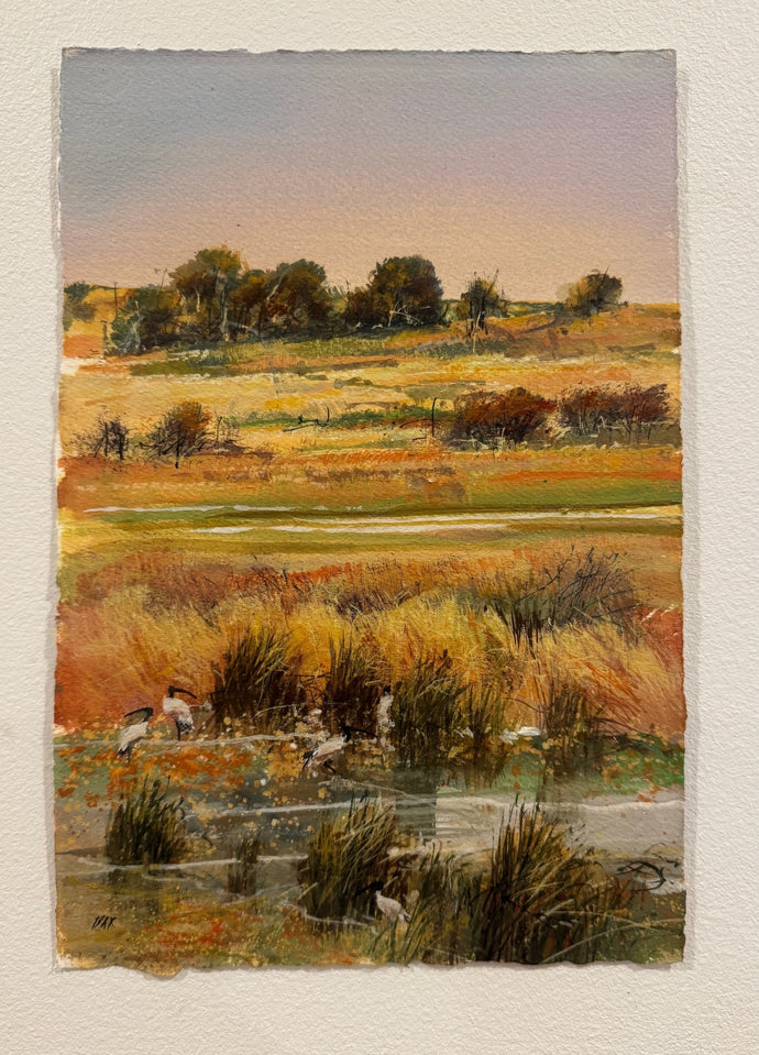 Wetlands Sketch 3 - Gouache on arches- Rod Bax
