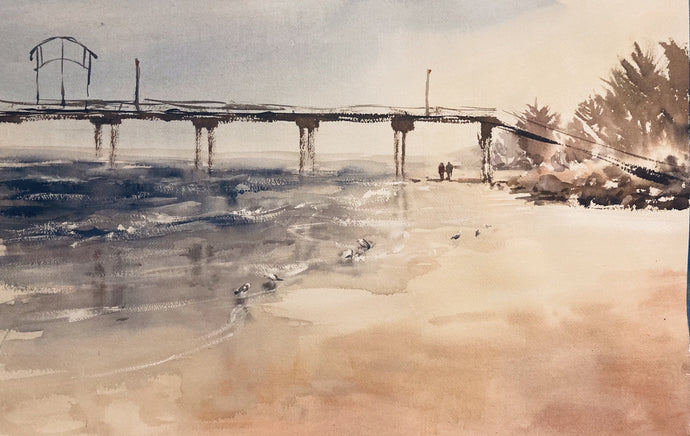 Winter's Walk - Watercolour - Robin Hicks