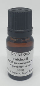 Patchouli 100% Essential Oil 10ml - Divine Oils-Bath & Body-Atelier Crafers 