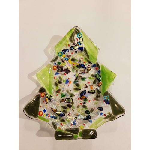 Hand made Christmas Tree Glass Dish - Delfina Foster-Homewares-Atelier Crafers 