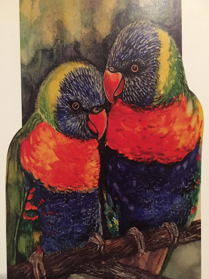 Greeting Card - Rainbow Lorikeet pair-Homewares-Atelier Crafers 