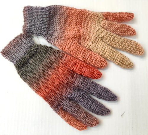 Handknitted Gloves - Multi coloured - Helen Brook