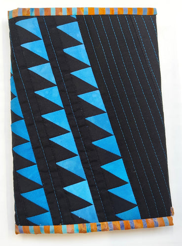 Stitched Journal Cover with A5 note book - hand dyed and stitched- Mary Williams