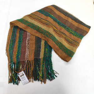 Hand woven and hand spun Mohair and Wool Wrap/ Knee Rug - Green - Elaine Wood